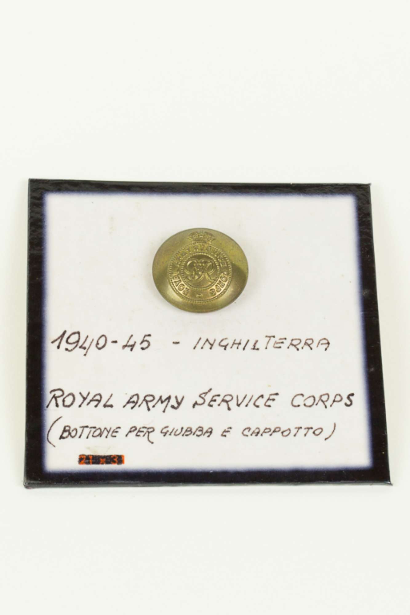 bottoni inglesi "Royal Army Service Corps", seconda guerra mondiale